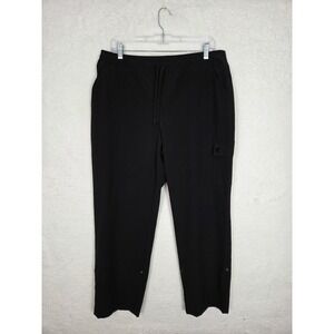 Zenergy Chico's Black Cargo Pants 1.5P 10P Pull On Roll Tab Athleisure Casual